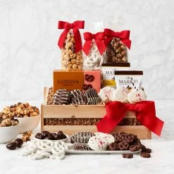 Promo 🔔 HICKORY FARMS Gift Baskets Crunch Time Sweet Snacks Gift Crate 😀