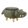 Coupon 🔔 Gifts For Kids Weston Home Nieuwe Moss Green Alligator Storage Ottoman 🧨