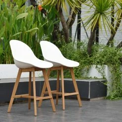 Best reviews of 🧨 Top Gifts HN Outdoor Cabot Wood Outdoor Counter Stool - Set Of 2 😍