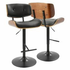 Cheapest 🛒 Gifts For Him LumiSource Lombardi Mid-Century Modern Adjustable Bar Stool 🔔
