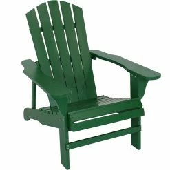 Cheap 🎉 Sunnydaze Decor Top Gifts Sunnydaze Coastal Bliss Natural Fir Wood Patio Adirondack Chair - Green 🥰