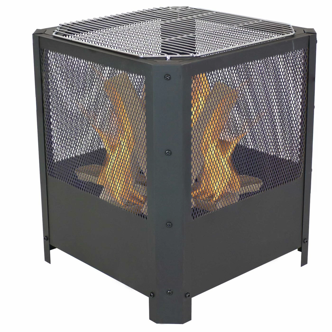 Deals 🤩 Sunnydaze Decor Gifts For Him Sunnydaze 16 In. Grelha Square Fire Pit With Grilling Grate 👍 1 Deals 🤩 Sunnydaze Decor Gifts For Him Sunnydaze 16 In. Grelha Square Fire Pit With Grilling Grate 👍