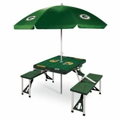 Outlet 🎉 Gifts For Him Picnic Time NFL Folding Picnic Table With Umbrella 😀