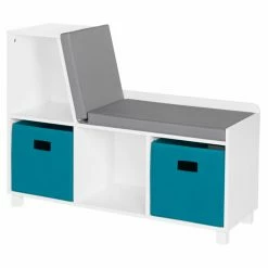 Best Sale 👏 Gifts For Kids RiverRidge Home Book Nook Kids Storage Bench Bookcase 🔥