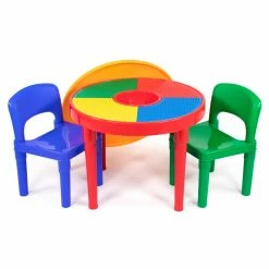 Best deal ๐คฉ Gifts For Kids Humble Crew 2-in-1 3 Piece Activity Table And Chairs Set -Primary ๐ฏ