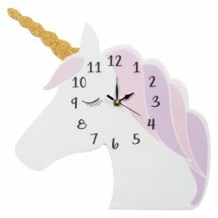 Best Pirce 🎉 Gifts For Kids Unicorn 14.5 In. Wall Clock By Trend Lab 😉