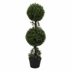 Outlet ✔️ Top Gifts Vickerman 36 In. Silk Double Ball Boxwood Topiary In Planter 🛒