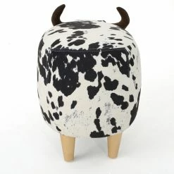 Budget 🎉 Best Selling Home Gifts For Kids Bessie Velvet Cow Ottoman 💯 -Christmas Gifts Sales Store scaleBSHD3241