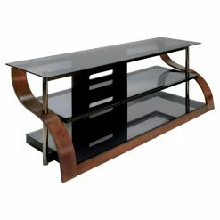 Cheap ⭐ Top Gifts BellO 65 In. Curved TV Stand - Vibrant Espresso ⌛ -Christmas Gifts Sales Store scaleTSI337